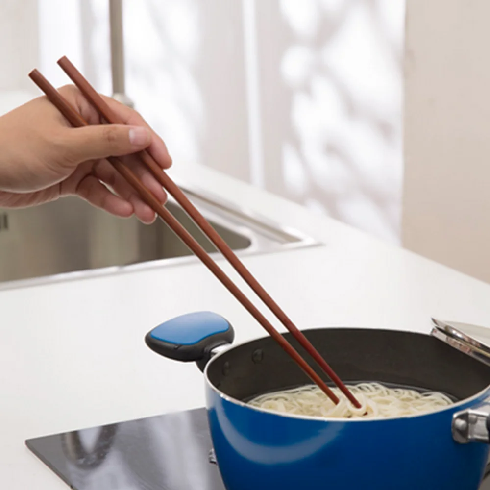 2 paia di Legno Allunga Bacchette di Legno Per Friggere Stufato Tagliatelle Attrezzo Della Cucina