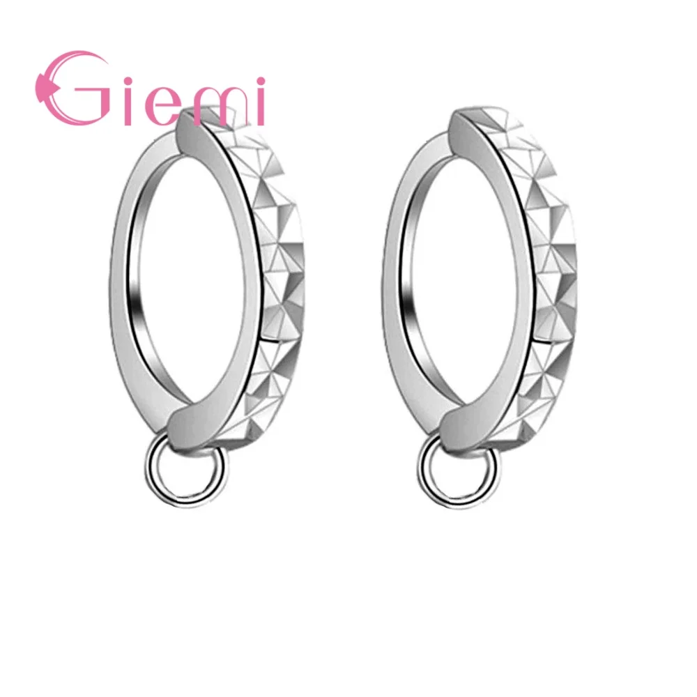 

Earring Hoop Accessories 10 Pairs For Women DIY Jewelry New Design Trendy 925 Sterling Silver Wholesale Never Fade