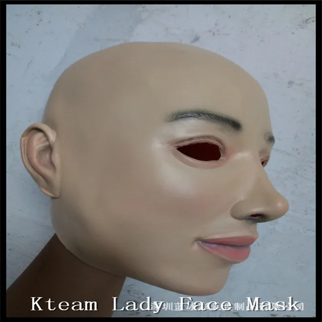 Top Grade 100% Latex Lady Human Mask crossdress female mask realistic silicone party mask Women Cosplay Face Mask For Cosplay