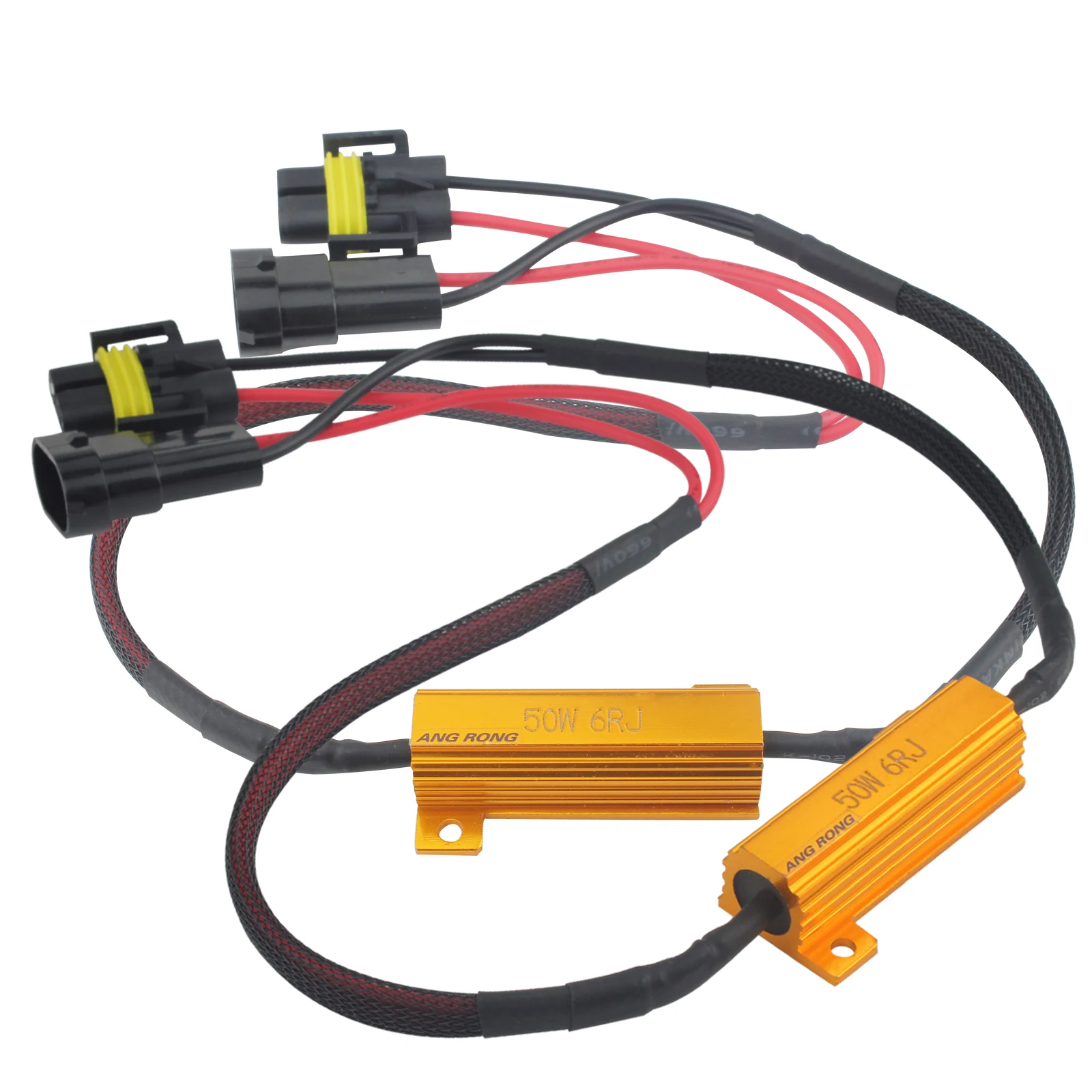 2x H11 H8 Lastwiderstände Kabelbaum Canbus Decoder für LED-Scheinwerfer DRL Tagfahrlicht Nebelscheinwerfer – Detail 1