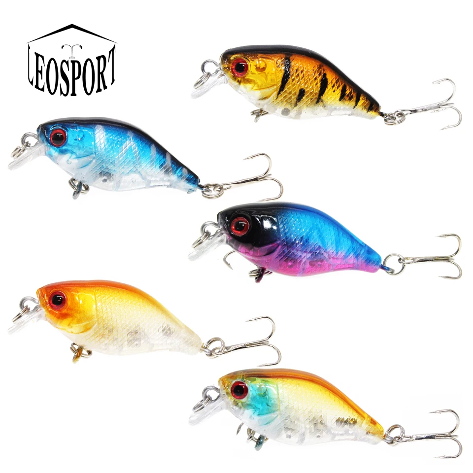 New 4cm/4g 1pcs Fishing Lures High Quality 5 Colors Available Crank bait Artificial Make Lifelike Crankbait Fishing Wobblers