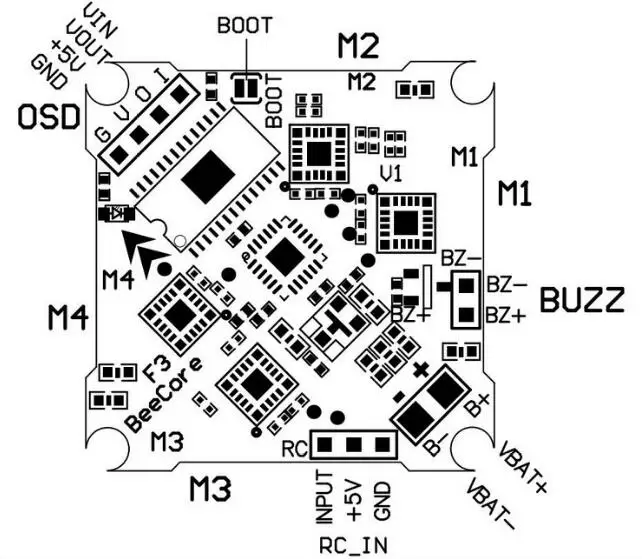 BeeCore F3 V1 STM32F303CCT6  MPU-6000 DC 3.6-4.2V 5V/0.5A BEC  support D-shot150 D-shot300 D-shot600 Oneshot125 Multishot