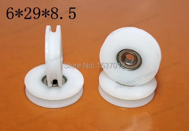 

626zz Bring U groove plastic bags plastic nylon bearing embedded diameter 6 * 29 * 8.5 U H groove pulley