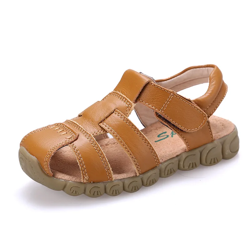 

High quality Baby boys Sandal Children Fashion Kids boy's leather sandals Boy student's cowhide sandals teenager Beach Sandal