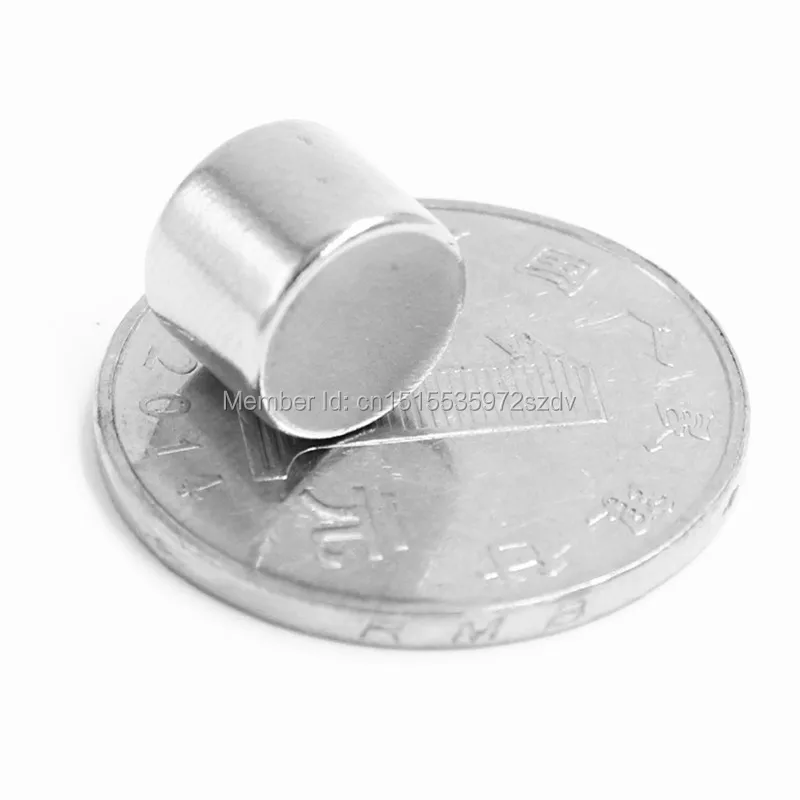 

500pcs Strong Round Dia 10mm x 8mm N35 Rare Earth Neodymium Magnet Art Craft Fridge