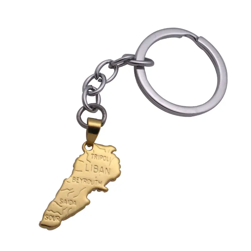 

zkd Lebanon map key chain key ring