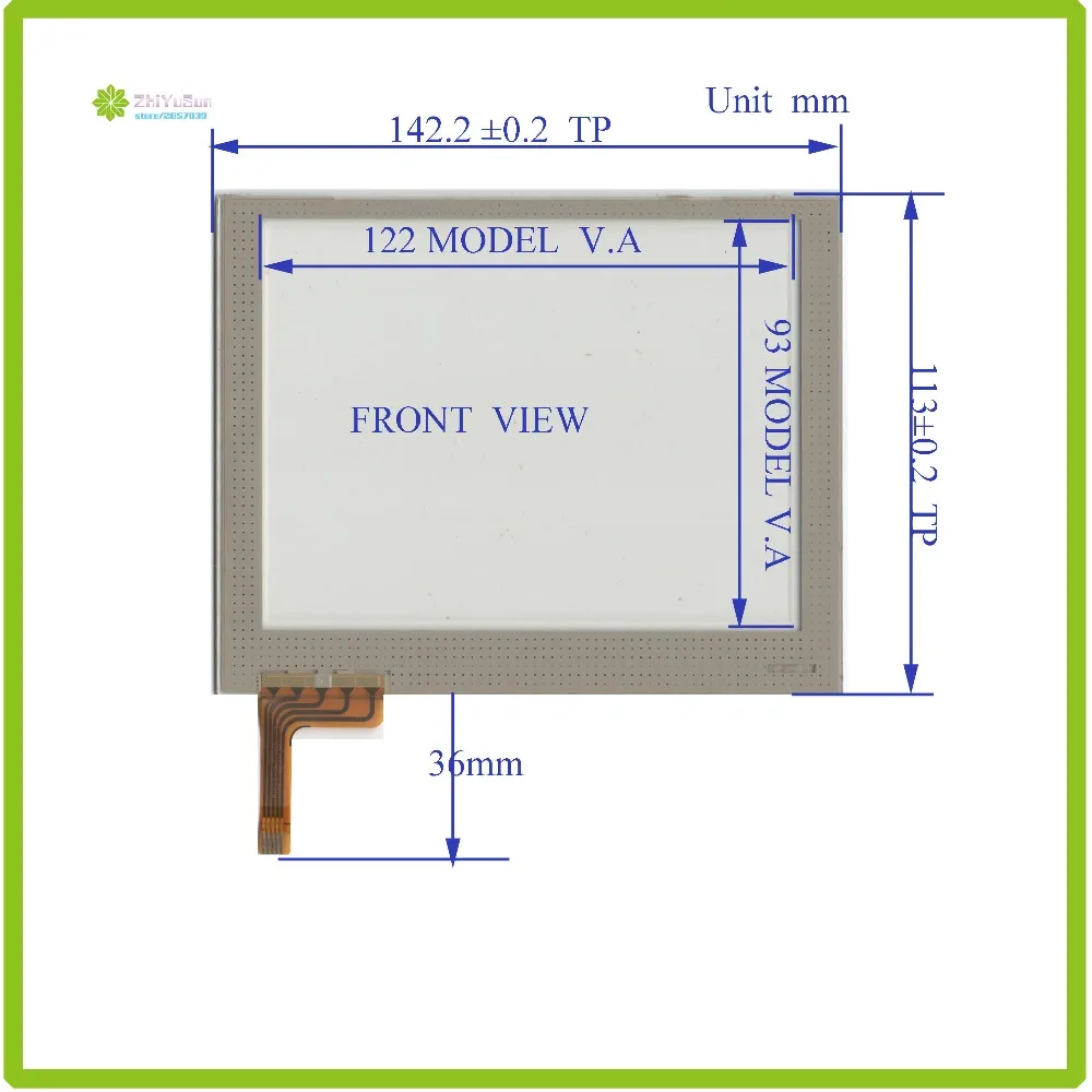 

ZhiYuSun 142mm*113mm TR5-057F touch sensor NEW 5.7inch 5line touch panel glass 141*113 forIndustrial application made in taiwan