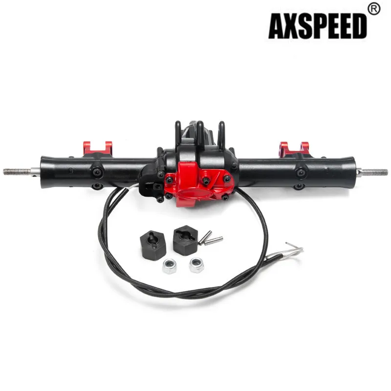 AXSPEED Cimbing Car Metal Front & Rear Axle with Differential Lock Assembly Set for 1/10 D90 TF2 RC Crawler Car Upgrade Parts