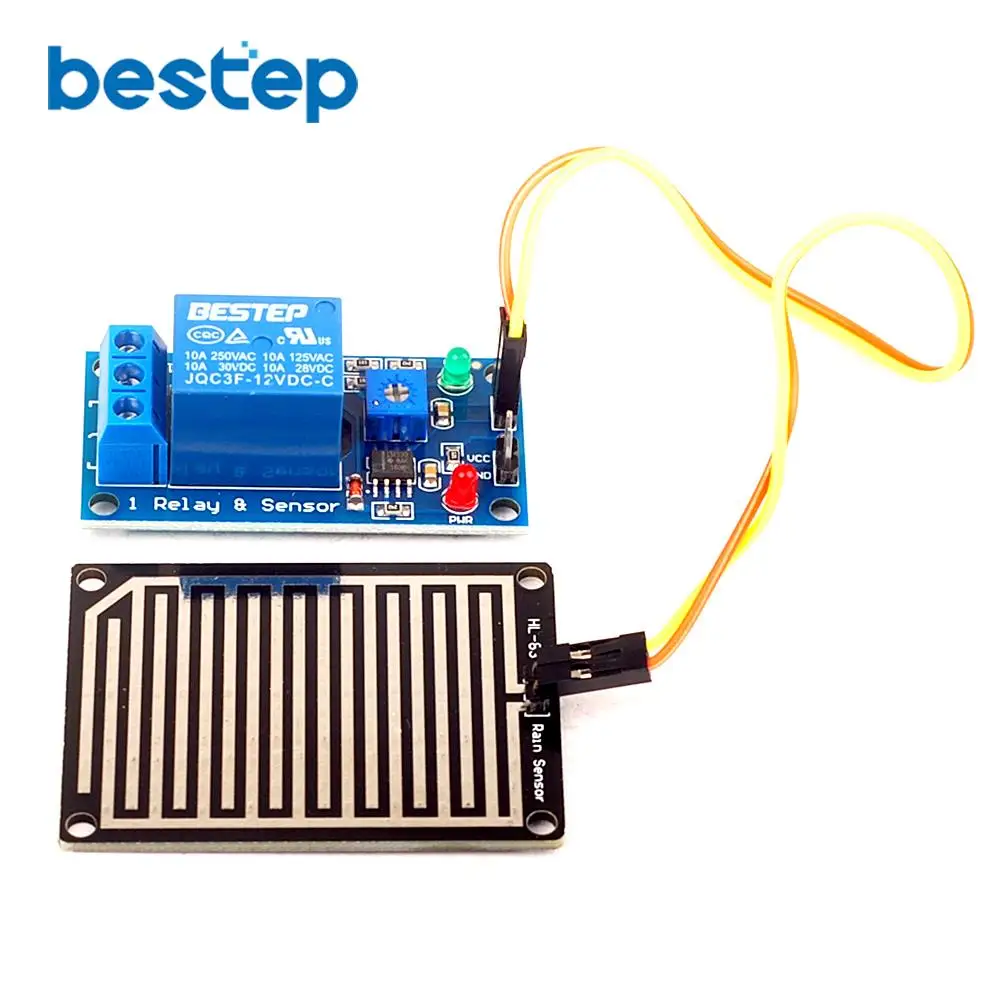 1pcs 12V Raindrops Controller Module Rain Sensor Relay Module For Arduino Foliar Moisture M35 Monitor Weather