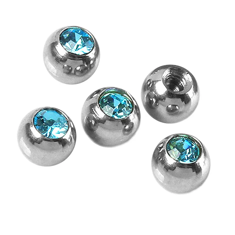 10Pcs 14G 16G 2 3 4 5 6mm Stainless Steel Piercing Ball DIY Lip Eyebrow Tongue Belly Navel Ring Body Jewelry Piercing Parts