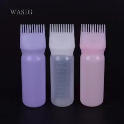 120ml Plastic Hair Dye Filling Bottle Applicator with Graduated Comb Brush Dispensing Kit Salon Hair Coloring Styling Tools