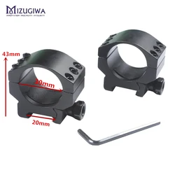 Mizugiwa Low Profile 6 Bolts 30mm Ring Weaver Heavy Duty 20mm Picatinny Rail Base Scope Mount Rifle Scope Hunting Accessories