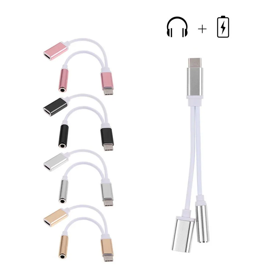 For huawei P30 P20 mate 20 honor Magic 2 USB Type C to 3.5mm Earphone Jack Adapter Aux Audio Cable Headphone Charging Converter