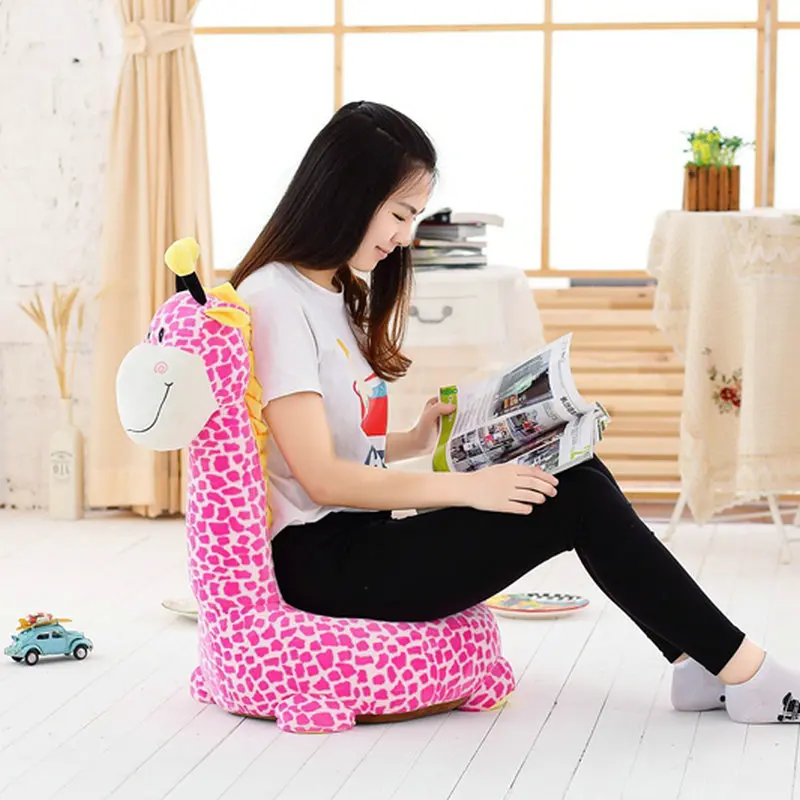 Sweet Giraffe Baby plush toys Cartoon Stuffed Plush Animals Feeding Chair Seat For Kids Furniture Baby Floor Seat Sofa Pillows