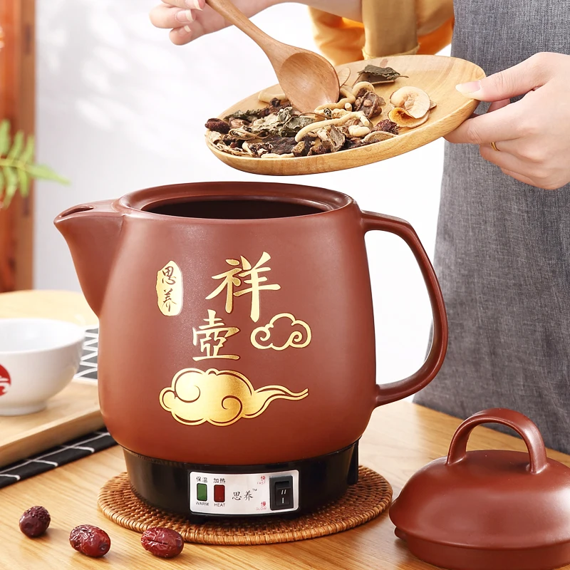 220 V อัตโนมัติจีน Stewing หม้อ 3L/4L/5L เซรามิค Decocting สมุนไพรยาหม้อหุงข้าวไฟฟ้ากาต้มน้ำ