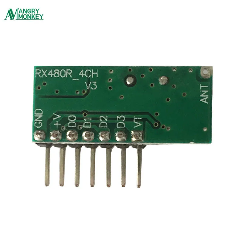 وحدة فك ترميز رمز التعلم ، مستقبل RF 433 ميجا هرتز ، 433 ميجا هرتز ، 4 قنوات إخراج لاسلكية ، مجموعة Diy لجهاز التحكم عن بعد ، ترميز 1527