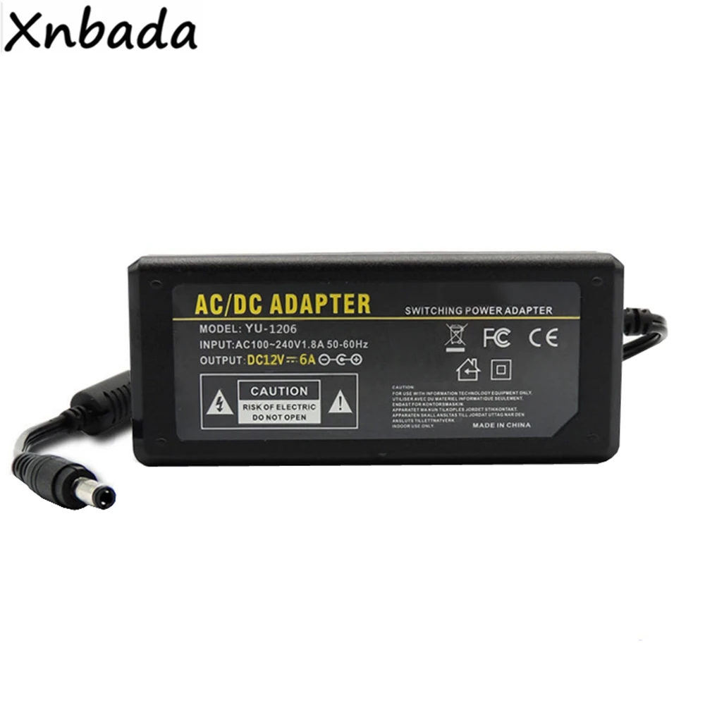 Xnbada Power Supply Adapter 12V 2A-12.5A Lighting Transformer For 5050 5730 2835 3014 Led Strip