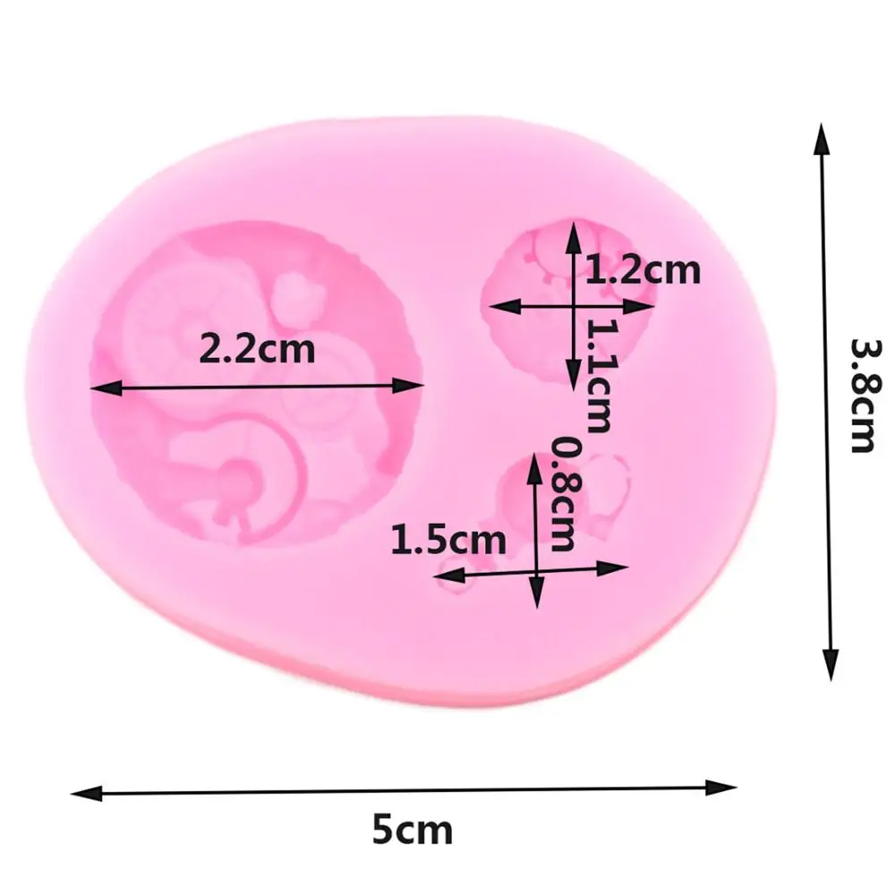 5 Style Watches Turned Cake Silicone Molds Clock Cupcake Topper Fondant Cake Decorating Tools Candy Chocolate Gumpaste Mould