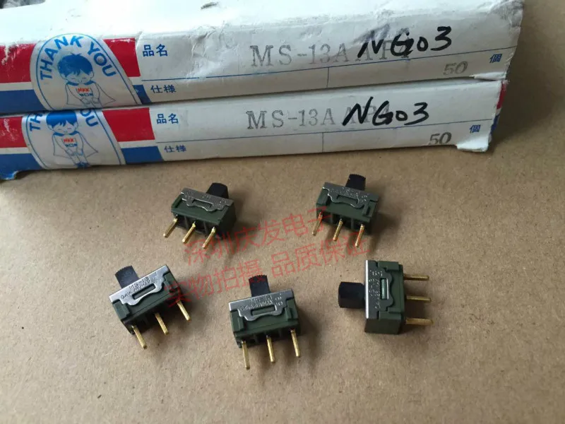 Original new 100% MS-13ANG03 toggle switch 3pin 3gear sliding switch stall vertical