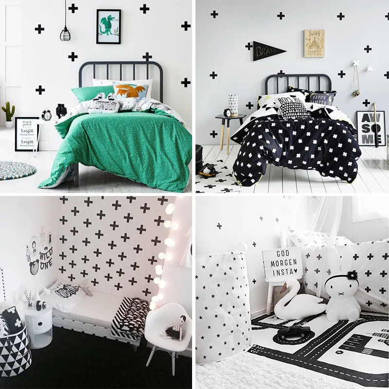 Cross Wall Sticker For Kids Room Baby Boy Room Decorative Stickers Boy Bedroom Wall Decal Stickers Kids Wall Stickers Home Decor