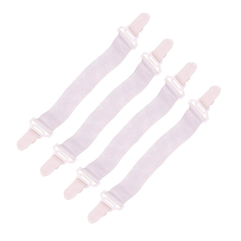 4PCS/Set Elastic Bed Sheet Mattress Cover Blankets Grippers Clip Holder Fasteners Kit Home Textiles Accessories