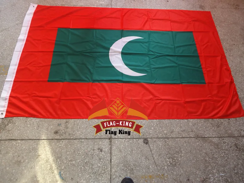 Maldives national flag,120g/m2 knitted polyster  ,90*150CM,Windbreak, Anti-UV,Digital Printing,flag king