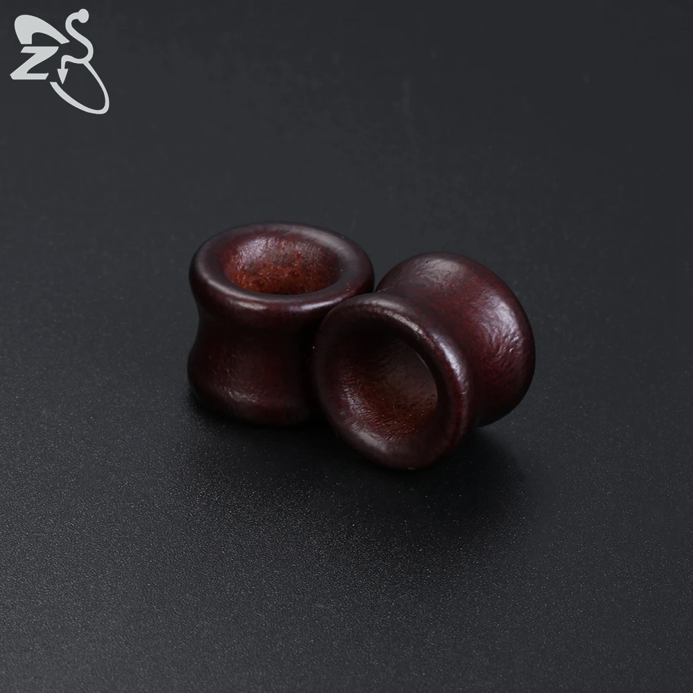 ZS 2Pcs/lot Wood Ear Plug And Tunnel Women Men Double Flared Flesh Expander Stretcher Large Gauges Body Piercing Jewelry 8-22MM