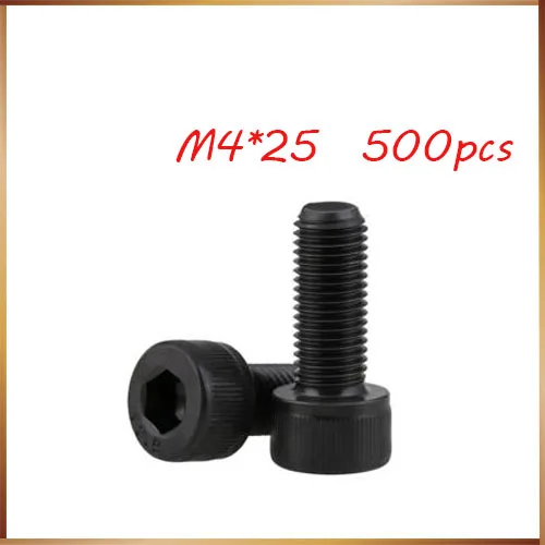 M4 screws stainless nails,bolts 500pcs/lot M4*25 Black Nylon Allen Bolt Hex Socket Head Cap Screws,reviter