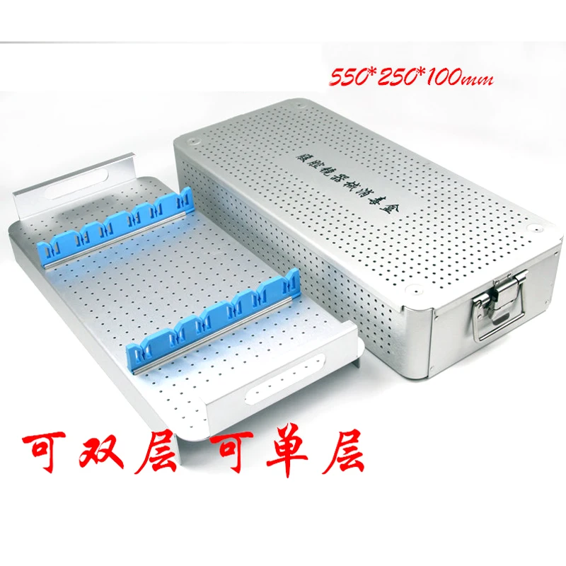 Endoscopic laparoscopic instrument sterilization box High temperature medical equipment storage box