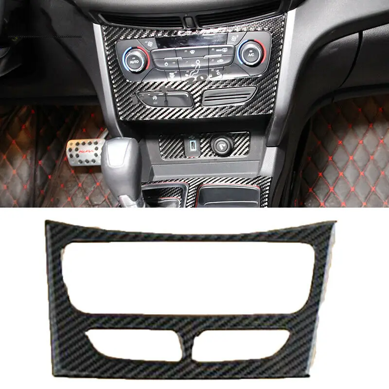 Real Carbon fiber Inner Center Console CD Panel Trim Fit for Ford Kuga Escape 2017-2018