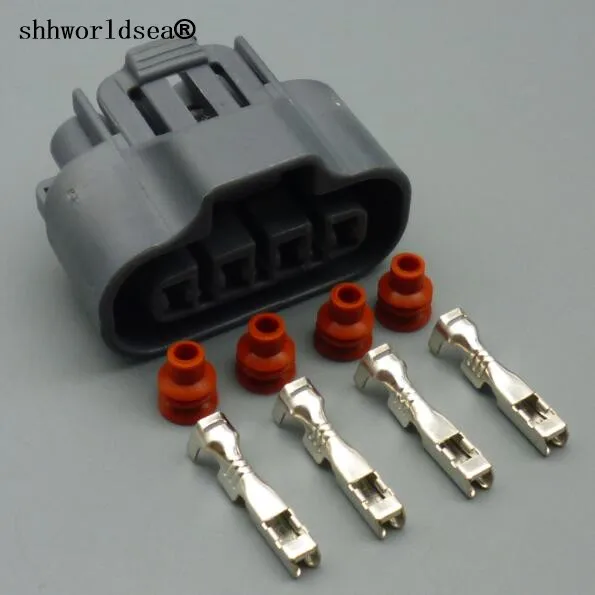 Shhworldsea 4 pin 2/5/10/30/50/100sets  2.0mm car  auto wire waterproof electric wiring harness connector plug ST-SBD-4F-GR