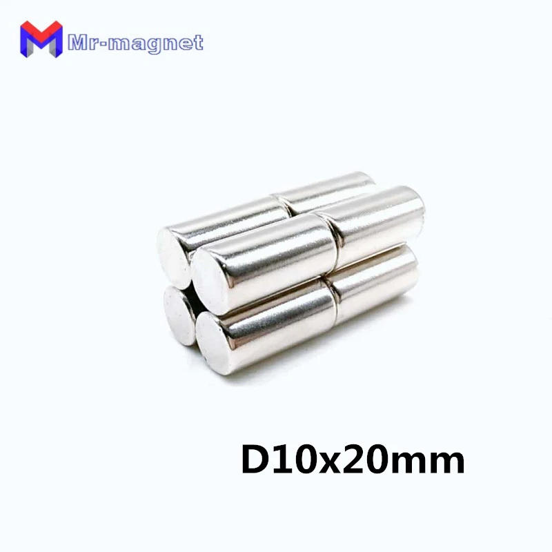 60pcs 10 x 20 mm Luggage decoration D10*20 mm magnet small super strong cylinder bar rare earth neodymium magnets 10x20 D10x20mm