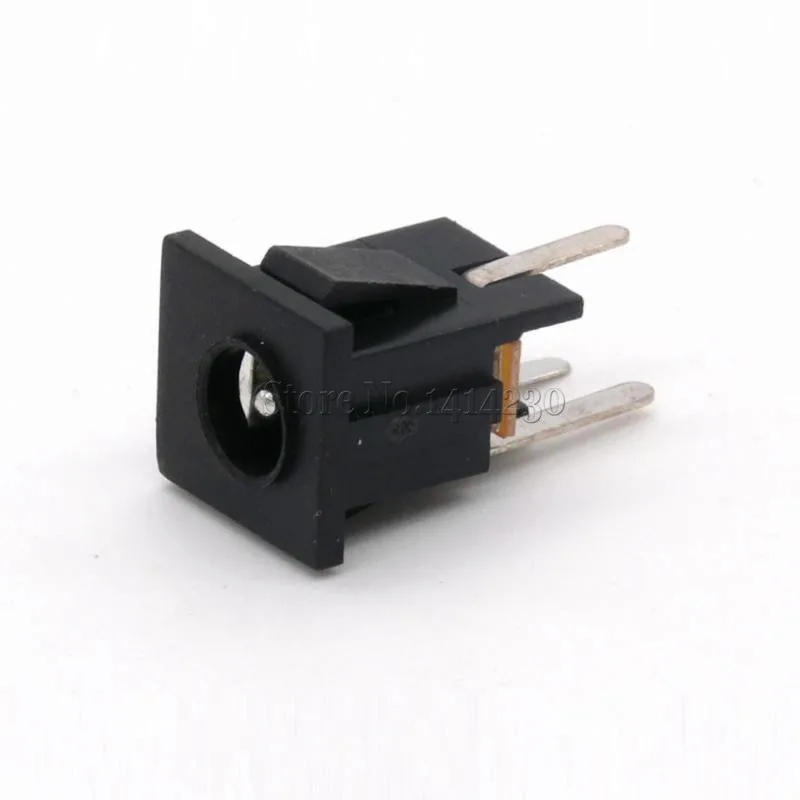 10PCS DC-068 5.5x2.1mm 5.5x2.5mm DC Power Socket Square Panel Installation Charging Socket