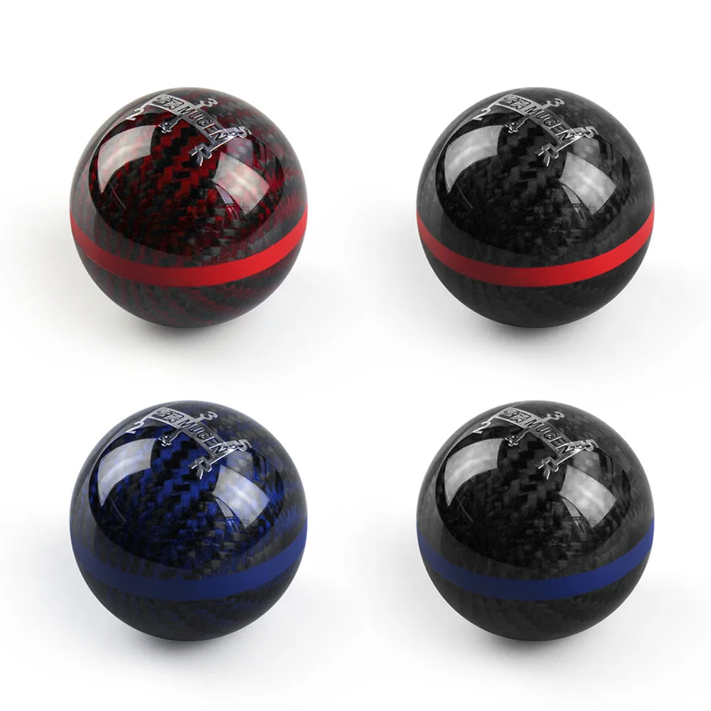 RASTP-Universal Genuine Carbon Fiber Mugen 5 / 6 Speed Manual / Automatic Spherical Gear Shift Knob RS-SFN013