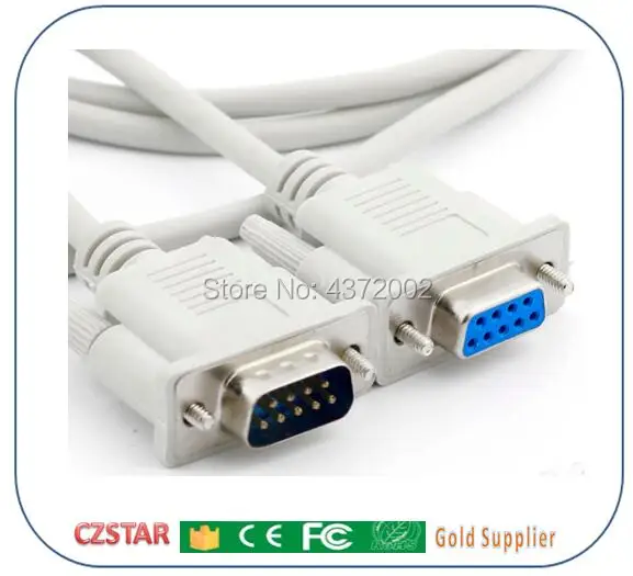 Serial RS232 Null Modem Cable Female/male DB9 FTA Direct Connection 9 Pin Data Cables White C26