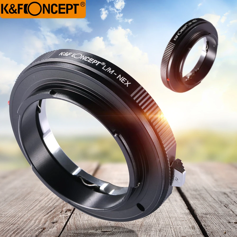 

K&F CONCEFT For LM-NEX Camera Lens Adapter Ring Leica M Mount Lens to for Sony NEX E-mount Camera Body NEX3 NEX5 NEX5N NEX7