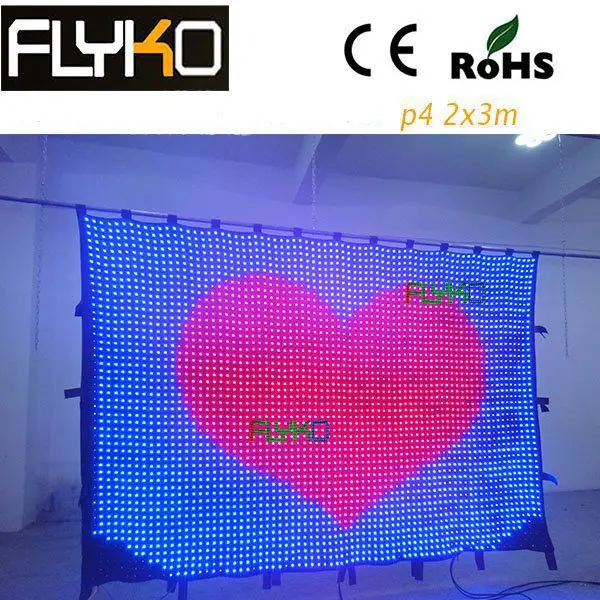 Flexible Soft DMX Led Vision Cloth RGB 3 In1 Color Curtain Wall Light Screen Display