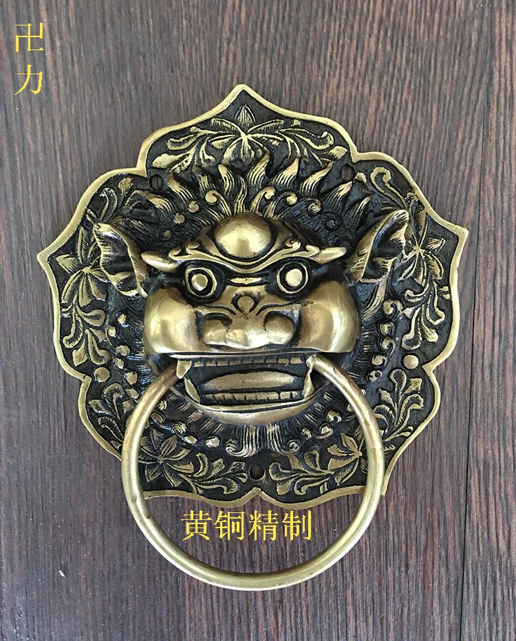 Chinese antique copper beast Head Knocker handle lion head shop first Shoutou YRH0051 classic door handle