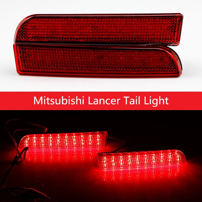 OKEEN 2x LED Rear Bumper Reflector Lights for Mitsubishi Lancer 2008-2014 Tail Light for Mitsubishi Outlander Sport/Evolution X