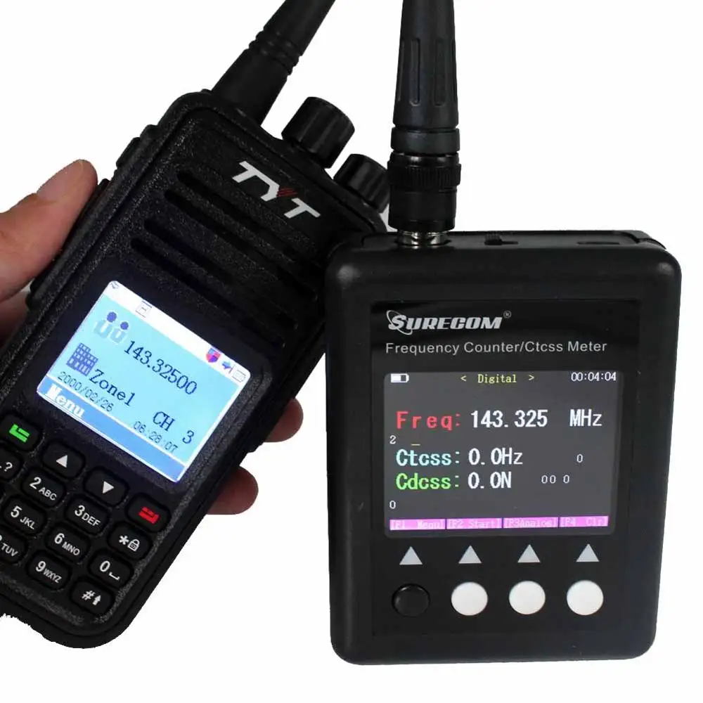 Frequency meter SURECOM SF-401 plus Frequency Counter 27Mhz-3000Mhz Radio Portable Frequency meter with CTCCSS/DCS Decoder