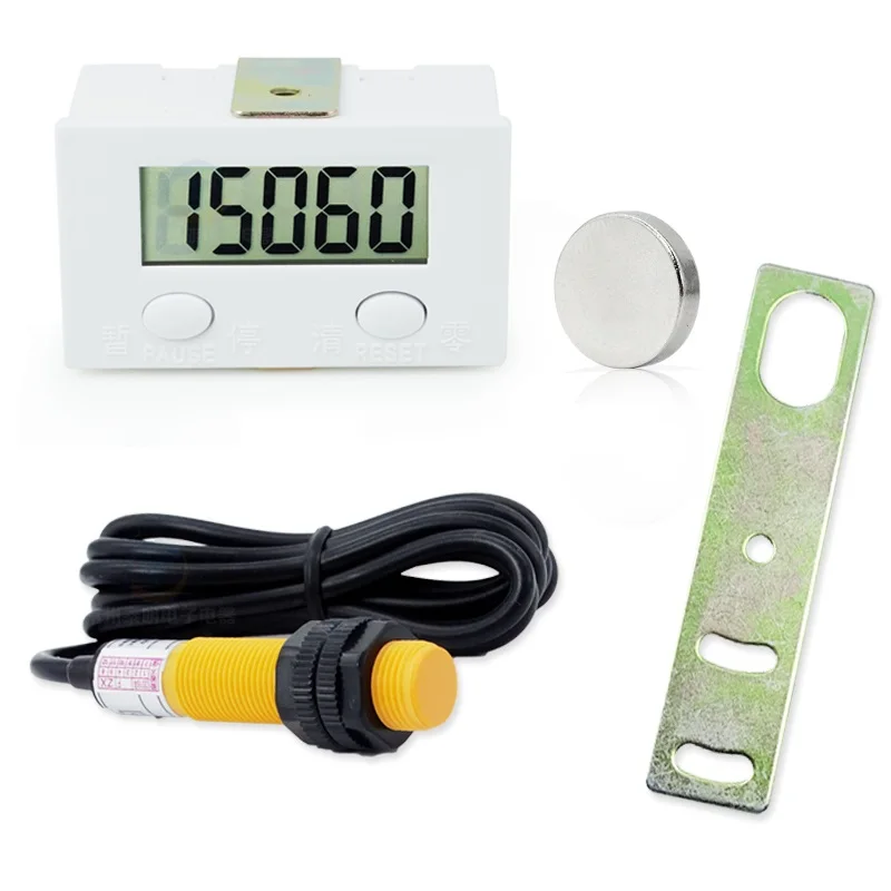 5 Digital Display Counter Kits Magnetic Sensor Switch Micro Switch Push Button Switch Limit Switch with 2 Meters Wire