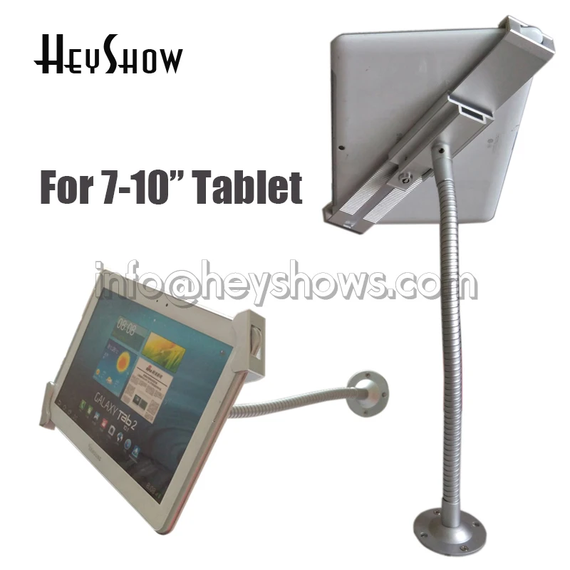 

Universal Tablet Security Stand Alloy Ipad Wall Tube Mount Kiosk Display Holder Lock Seguridad For 7-10.1" Tablet With Keys