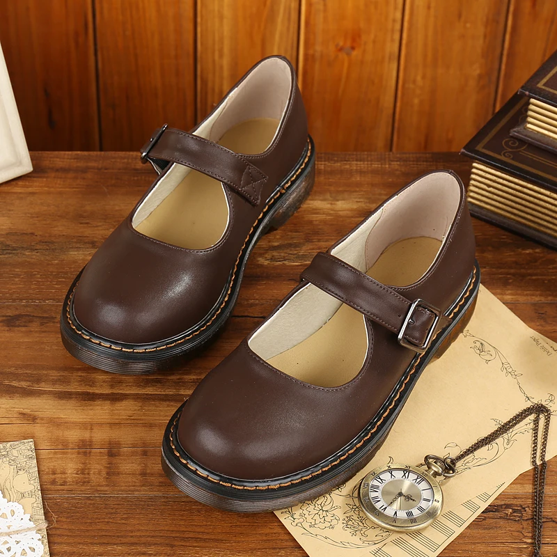 

New Japanese Style Vintage College Student Shoes Cosplay Lolita Shoes for Women/Girls Uniform Shoes Platform Shoes 35-40