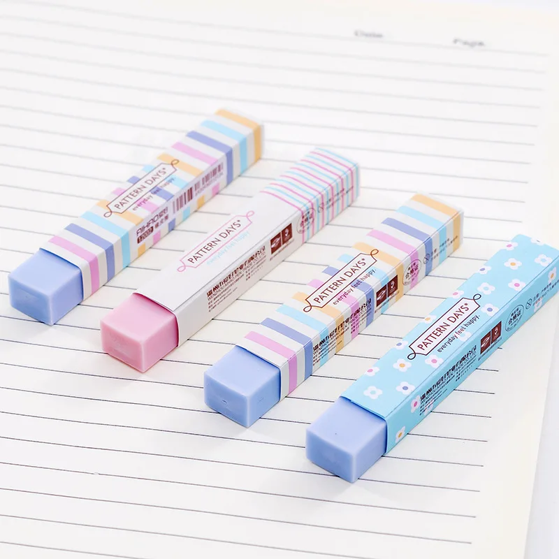 1 PCs Confectionery Color Small Fresh Broken Flowers Strip Eraser Student Stationery Wholesale