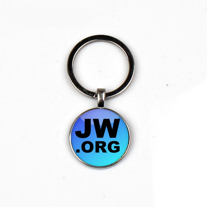 Fashion Jehovah Witness Keychain Glass Pendant Time Gem Bible KeyRing JW.ORG Handmade Photo Personality Gifts Men and Women love