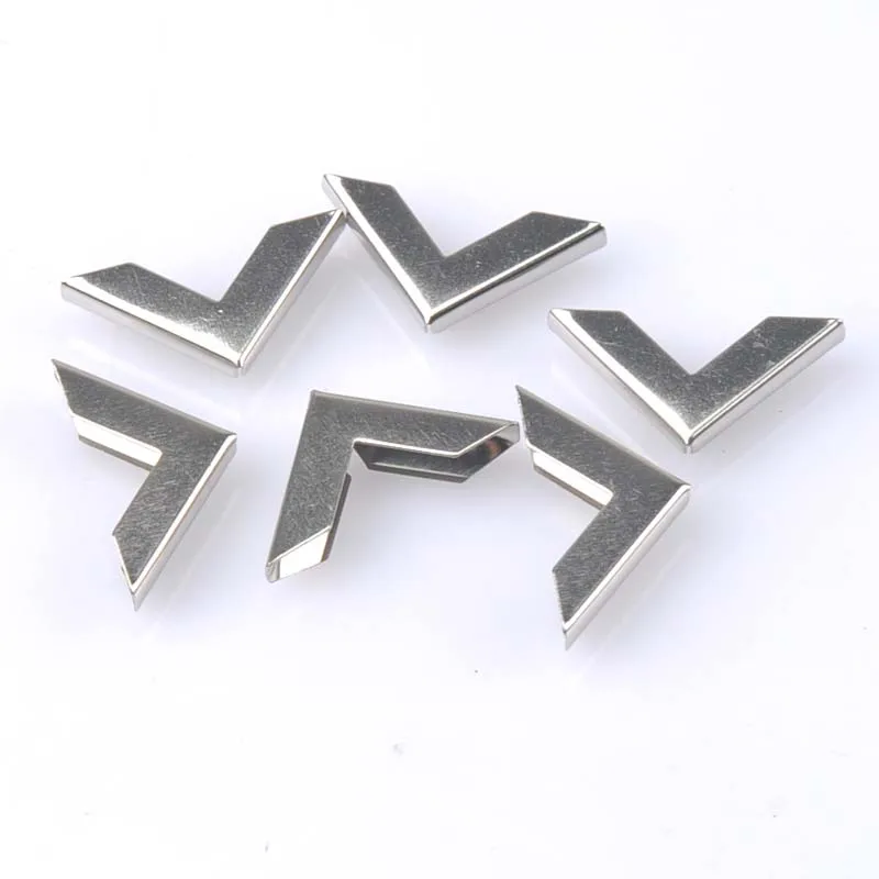 Silver Metal Corners For Books Scrapbooking Photo Albums Menus Crafts DIY 50pcs 16.5x16.5x3mm CP1616