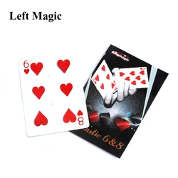 Fantastic 6 To 8 Moving Point Card For Magician Gimmick Close Up Magic Tricks Card For Professional Magician Magic C2024