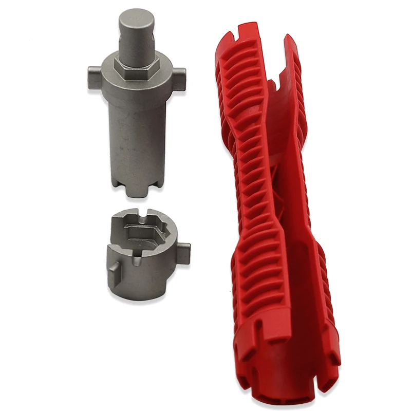 Llave hexagonal multifunción de 7/8 pulgadas para el hogar, llave de fregadero, instalación roja, herramientas de instalación