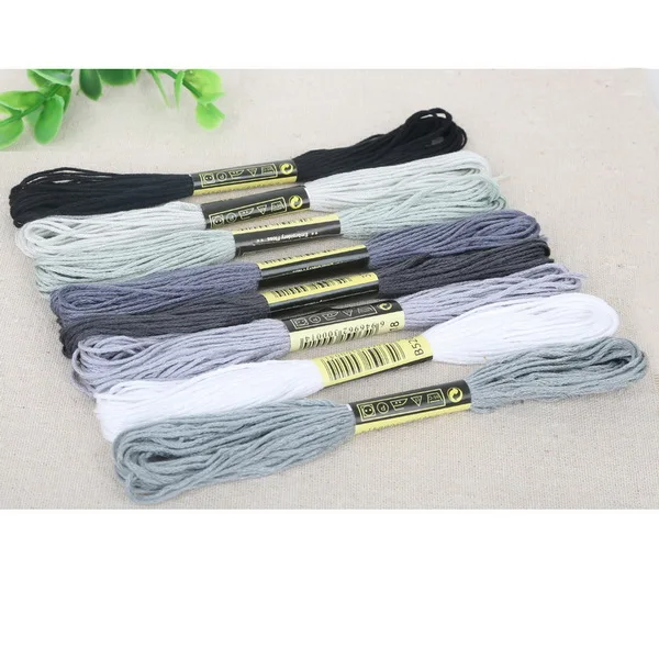 8pcs/Set Similar DMC Threads Cross Stitch Floss Cotton 8 meters Embroidery Thread Floss Sewing Skeins Craft Knitting 7