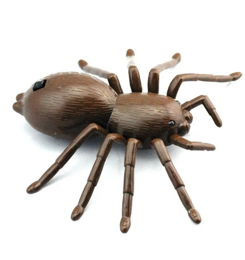 EBOYU Remote Control Electric Rc Brown Spider Infrared 360 Degree Ready to Run, Cool Creepy Crawler